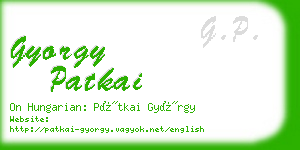 gyorgy patkai business card